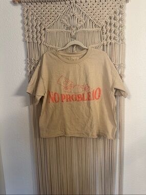 Kids 'No Problemo' Bart Simpson Graphic Tee - Beige